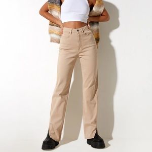 Motel rocks wide leg jeans in sand